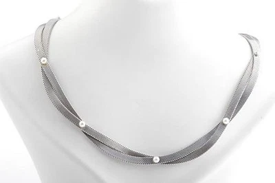 Perlen Collier 835 er Silber Länge 39 cm 33 g . - Bild 1 von 4