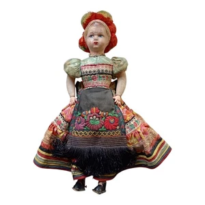 *HH* Antica Bambola Ungherese Vintage Doll Hungarian Mezokovesd Matyo Hungary  - Picture 1 of 24