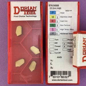 5 piezas DORIAN TOOL SGTN 3 insertos de ranurado/corte de carburo DASK25B🎯Maquinista - Imagen 1 de 1