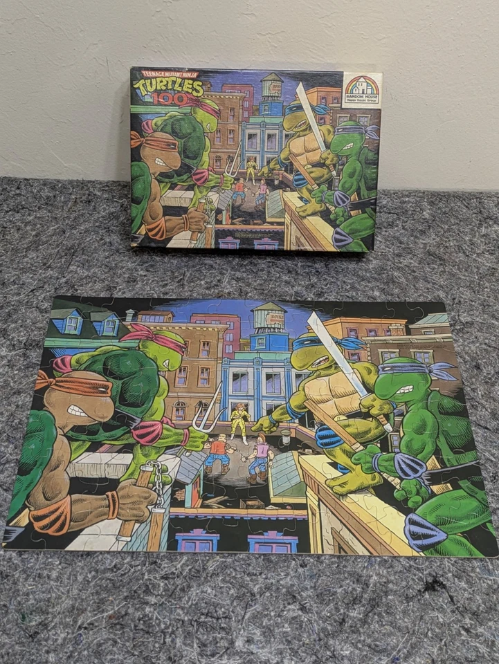 Rompecabezas Teenage Mutant Ninja Turtles Tmnt 100 piezas techo 1987 vintage Foto 1 de 4