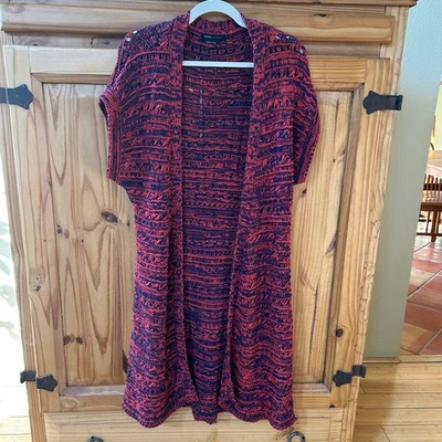 Cárdigan BCBGMaxAzria tejido abierto texturizado plumero para mujer talla pequeña Foto 1 de 4