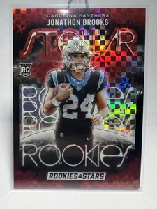 2024 Panini Rookies & Stars - Stellar Rookies Jonathon Brooks #SR-JBS Red Plaid - Imagen 1 de 2