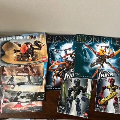 LEGO Bionicle Instruction Manual Booklet Lot of 9 Booklets Only, No Bricks - Image 1 of 4