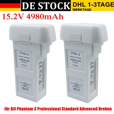 2 Stück 4980mAh Batterie Akku für DJI Phantom 3 Advanced Phantom 3 Professional - Bild 1 von 4