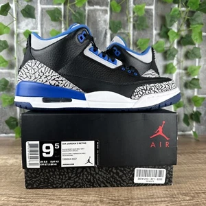 Taglia 9,5 - Air Jordan 3 Retro Sport Blu 2014 136064-007 OG VNDS Indossato x2-3! - Foto 1 di 11