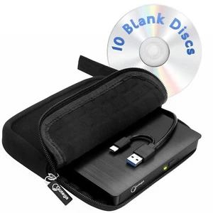 External DVD Drive USB 3.0 TYPE C Portable CD/DVD +/-RW Disk Drive DVD Player... - Picture 1 of 7