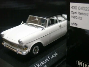 WOW EXTREMELY RARE Opel Rekord P2 Coupe 1.7L 1960 White Black 1:43 Minichamps - Picture 1 of 3