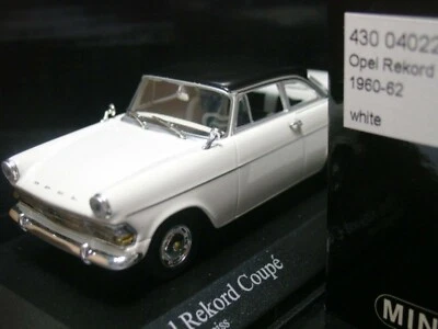 WOW EXTREMELY RARE Opel Rekord P2 Coupe 1.7L 1960 White Black 1:43 Minichamps - Image 1 of 3