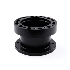 Extensión espaciador adaptador cubo volante deportivo coche aluminio negro 2"/50mm - Imagen 1 de 6