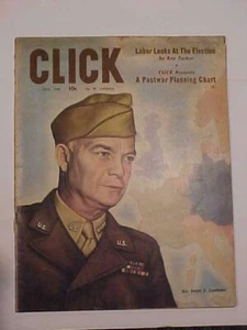 OLD VINTAGE CLICK WAR MAGAZINE GIRL PHOTOS PICTURES AD's ARTICLES WWII ORIG 1944 - Picture 1 of 8