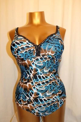 ANTIGEL Einteiler Badeanzug ohne Bügel L'ANIMA BLEUE peau bleue Animalprint NEU - Bild 1 von 3