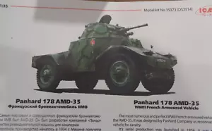 ICM #35373 SCALA 1/35 PANHARD 178 AMD-35 NUOVO IN SCATOLA NORMALE SENZA DECALCOMANIE - Foto 1 di 6