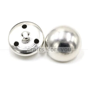 10PCS 15MM-25MM METAL SHANK BUTTONS ROUND DOMED COPPER CLOTHING BAG CRAFT SEWING - Picture 1 of 13