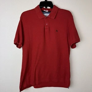 An Original Penguin Mens Short Sleeve Classic Fit Polo Red Size Medium - Picture 1 of 7