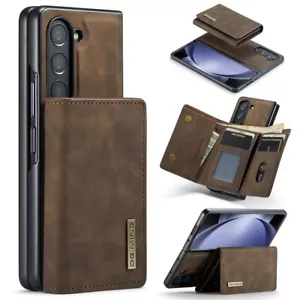 Phone Case For Samsung Galaxy Z Fold6 5 4 3 Three Fold Wallet Cover W/ Holder - Picture 1 of 71
