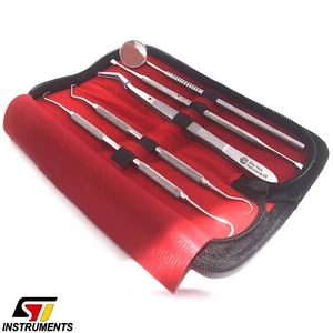 Juego dental de 5 piezas limpieza dental cuidado dental removedor de sarro sonda dental espejo bucal - Imagen 1 de 6