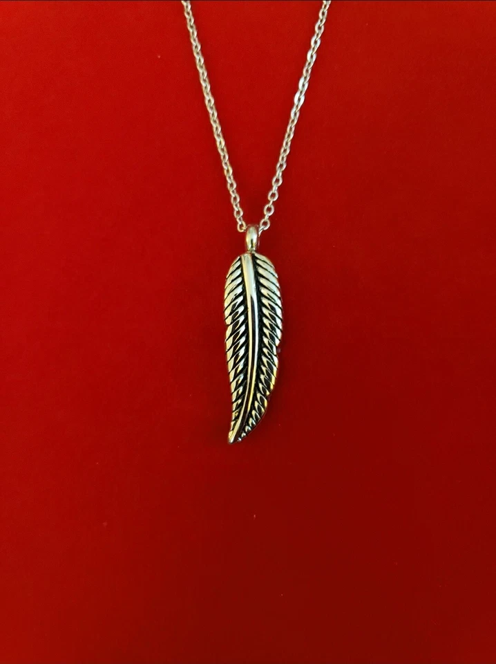 Cremation Jewelry, Feather Urn Necklace,  Necklace for Ashes, Urn Necklace - Imagem 1 de 1