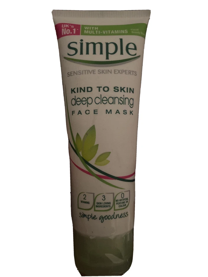 1 X Simple Kind To Skin Deep Cleansing Face Mask Pro-Vitamin B5/Vitamin E ~75ml - Image 1 of 4