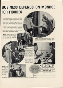 1938 Monroe Calculating Machine Company Calculators Bookkeeping Vintage Print Ad - Picture 1 of 8