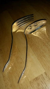 Vintage Paar versilberte Meriden Serviergabel und Löffel, GC 7" ungewöhnliches Set - Bild 1 von 6