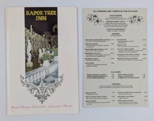 Vintage Kapok Tree Inn Restaurant Clearwater FL Souvenir Travel Booklet & Menu - Picture 1 of 6