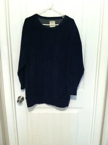 Kavu XL Men's Navy Blue Long Sleeve Pullover Sweatshirt w/Pockets Soft Velvet - Picture 1 of 5