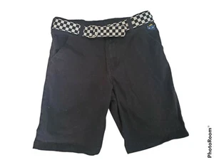 Children's black Bermuda Short With checkers style Belt Sz 8 - Picture 1 of 4
