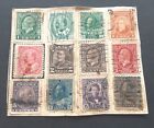 Canada 1903 - 1932 Edward VII & KGV selection of 12 used stamps on paper
