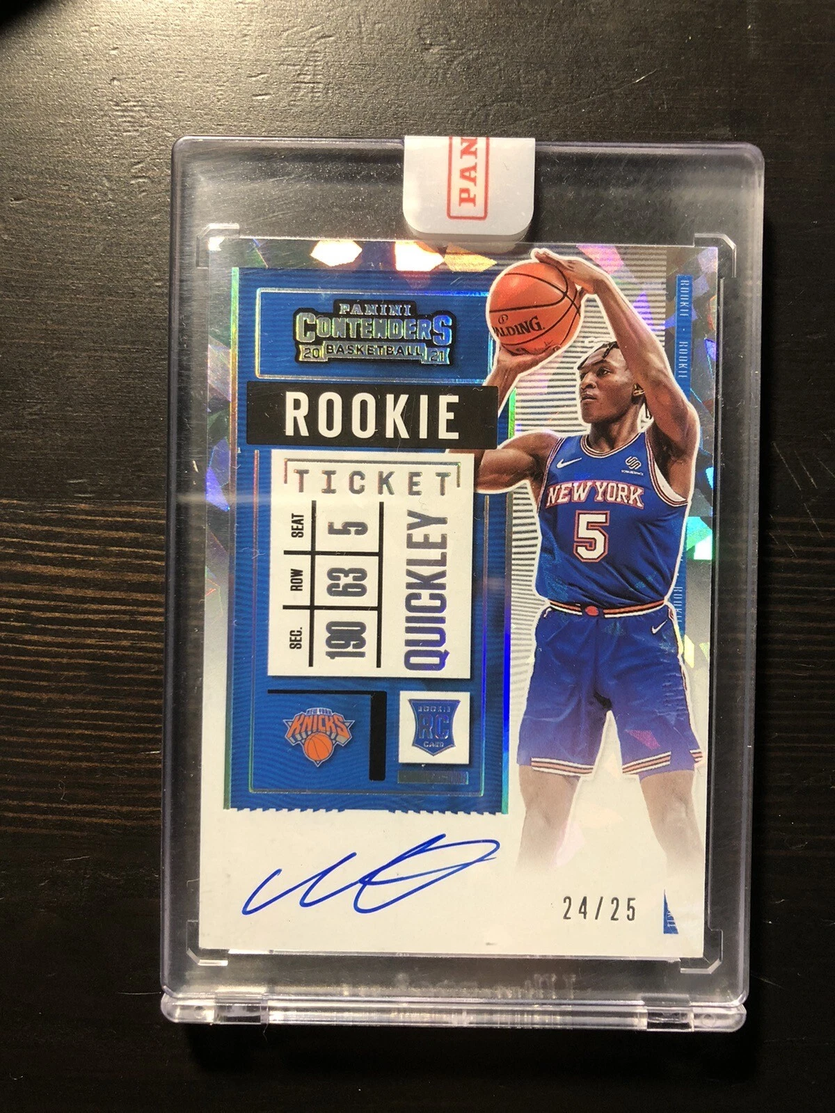 2020-21 Contenders Immanuel Quickley Variation Cracked Ice Rookie Auto RC /25