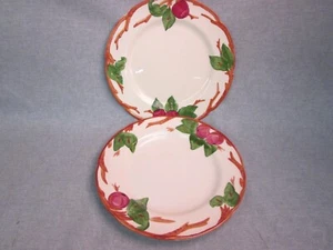 Vintage Franciscan Ware Red Apple 10 5/8" Dinner Plate x 2 - Picture 1 of 5