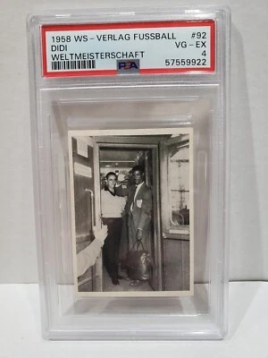 1958 WS Verlag Fussball WS Didi Brazil Pele Soccer World Cup #92 PSA 4 POP 1 - Image 1 of 3