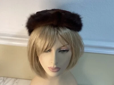 Vintage Mink Fascinator Headband - Image 1 of 4