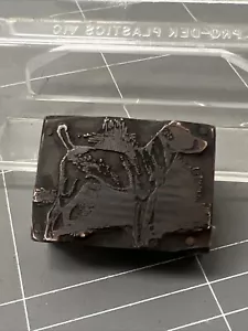 ORIGINAL VINTAGE LETTERPRESS PRINTING INK BLOCK Junk Journal Scrap Advert Craft - Bild 1 von 2