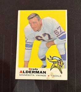 1969 Topps Football #239 Grady Alderman low grade Minnesota Vikings - Picture 1 of 2