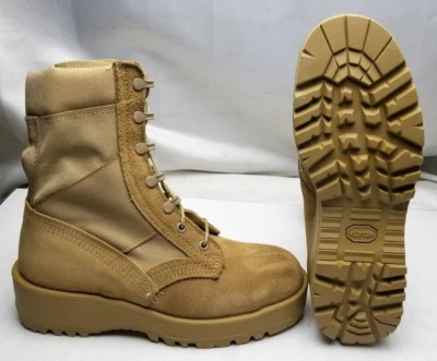 Botas de combate militares de EE. UU. ALTAMA clima cálido suela Vibram bronceado desierto 6 regulares nuevas en caja Foto 1 de 4