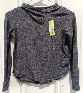 All In Motion Youth Girls Size S (6/6X) Black Cozy LS Hoodie w/ Thumbholes - Picture 1 of 5