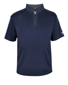 Badger 419900 Mens Short Sleeve Moisture-Wicking B-Core 1/4-Zip Athletic T-Shirt - Picture 1 of 15