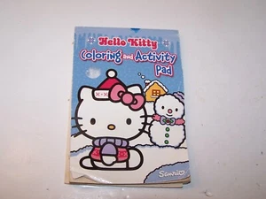Vintage 2008 Hello Kitty winter scene Coloring and Activity Pad book - Picture 1 of 12