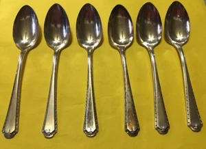 Tudor Plate Oneida Community Algonquin Silver Plate 5-7/8 Spoons Lot Of 6 - Picture 1 of 7
