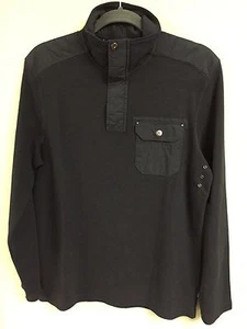 CK Calvin Klein Men's Cotton 1/2 Half Zip Sweater Long Sleeve Shirt US S Black - Picture 1 of 6