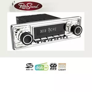 RETROSOUND RSD-CHROME-1DAB DAB+ Set Chrome Autoradio für Oldtimer und US-Cars - Bild 1 von 6