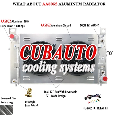 Radiator Shroud Fan Relay For Chevy Silverado 1500 2500 GMC Sierra 28" 1999-2013 — 第 1/4 张图片