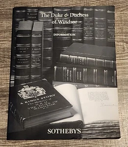 Vintage Sotheby's The Duke & Dutchess of Windsor Information Auction Book RARE - Picture 1 of 4