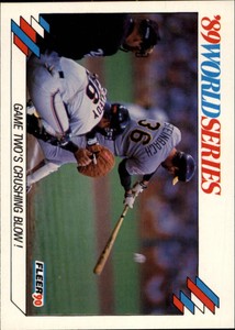 1990 (ATHLETICS) Fleer World Series #3 Terry Steinbach