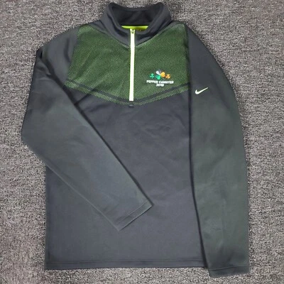 Nike Golf Jacket Mens Small Black Dri Fit 1/4 Zip Mock Neck Pepper Canister 2019 - Image 1 of 4