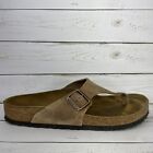 Birkenstock Como Flip Flops Mens Size 45 US Size 12-12.5 Brown Leather Thong