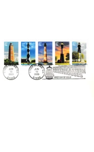 USPS FDC Ceremony Program #3787-91 C1 (2) Southeastern Lighthouses 2003 - Picture 1 of 3