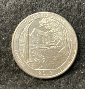 2017 D Ozark Riverways Quarter Circulated Free Shipping - Picture 1 of 2