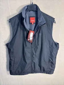NWT Izod Black Water Resistance Polar Fleece Vest XL Full Zip Athletic Fit New - Picture 1 of 7