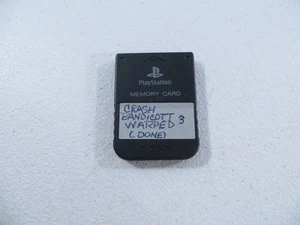 OEM Official Sony Playstation 1 PS1 Black Memory Card SCPH-1020 TESTED - Foto 1 di 2